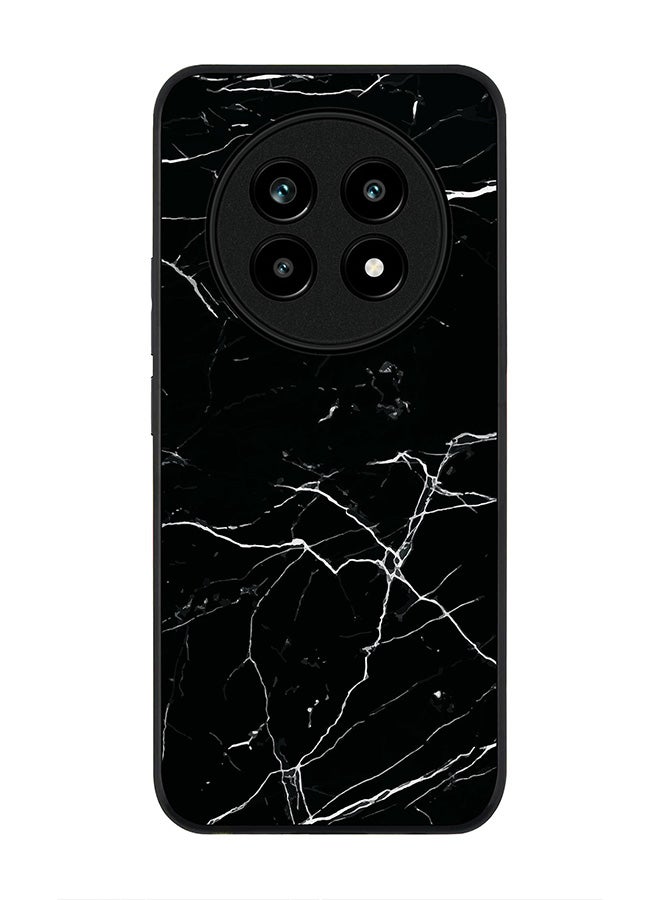 For Realme 13 Pro / 13 Pro+ Case,Slim fit Camera Protection, Shockproof Thin Phone cover  - Marble Print Black